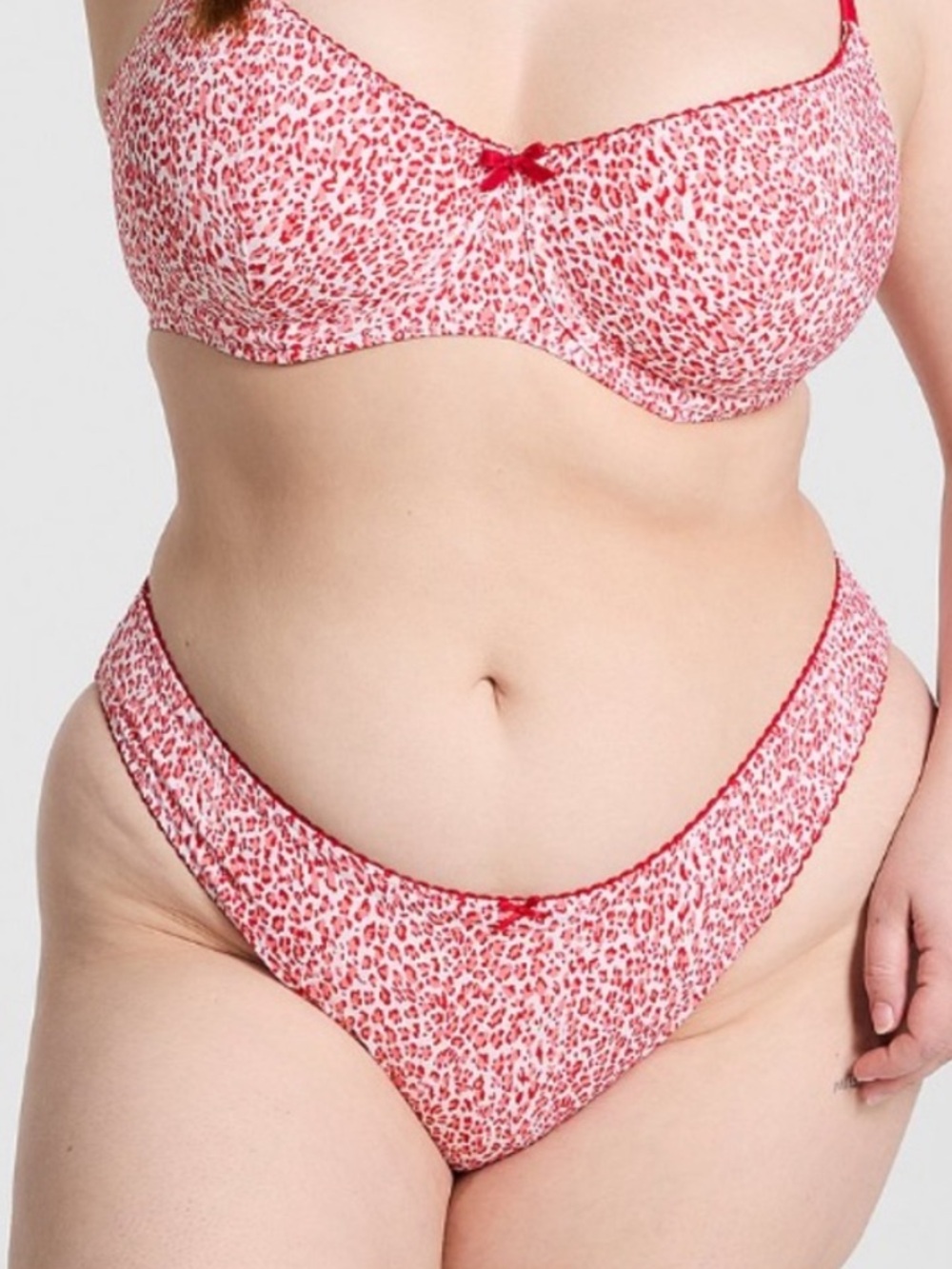 New! Frankie's Bikinis Red Leopard Print Bikini Bottoms 34605